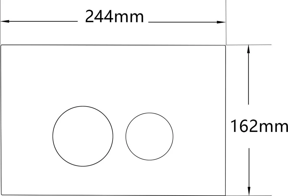 QeramiQ Push Bedieningspaneel Toilet - Frontbediening - Mat Zwart - Voor Geberit UP320/UP720 - Afbeelding 3