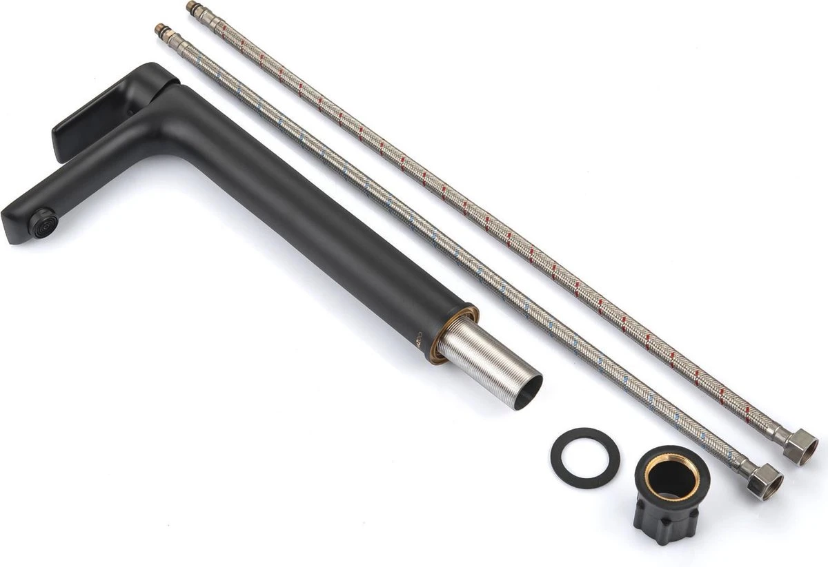 LOMAZOO Wastafelkraan Zwart Taurus - Kraan Wastafel - Kraan Badkamer - Badkamerkraan Zwart - Afbeelding 8