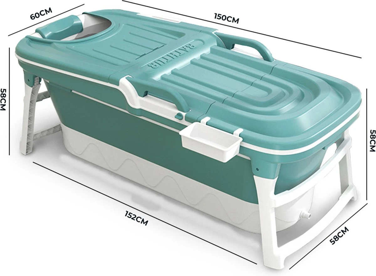 Foresta Volwassenen Zitbad XXL 150CM - Plastic Badkuip - Lime - Afbeelding 2