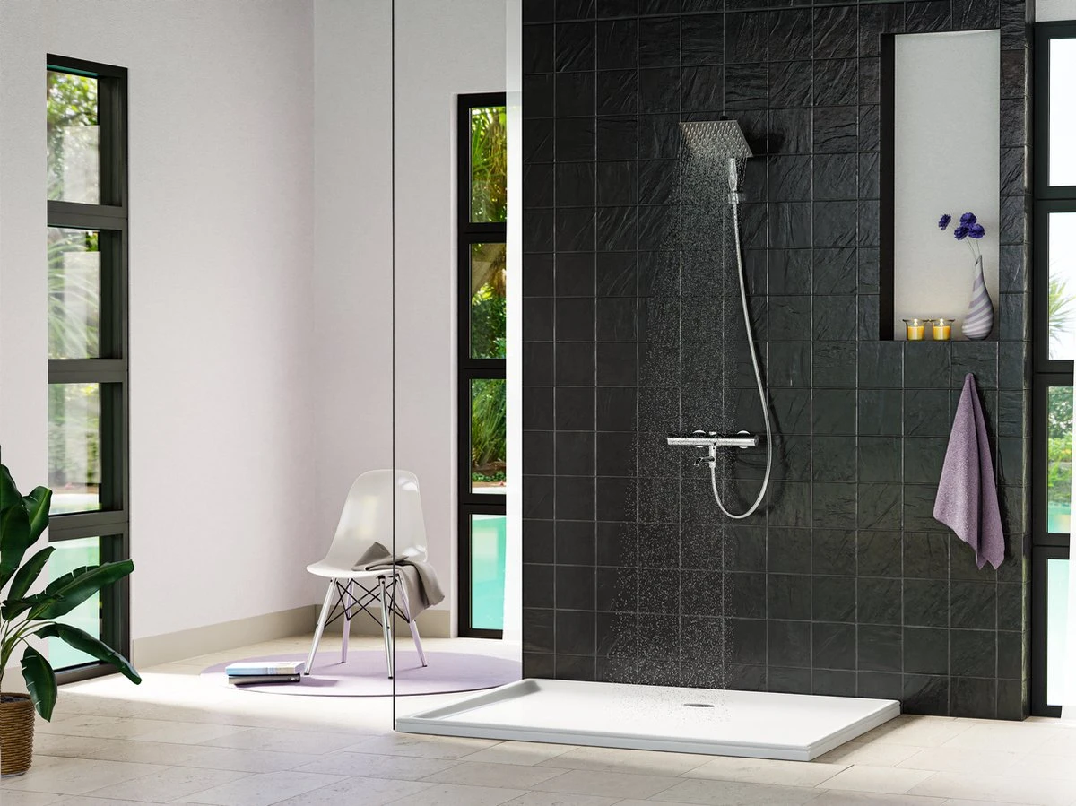 Regendouchekop Deluxe - ø 35CM - Douchekop Met Doucheslang En Douchekophouder - RVS - Afbeelding 2