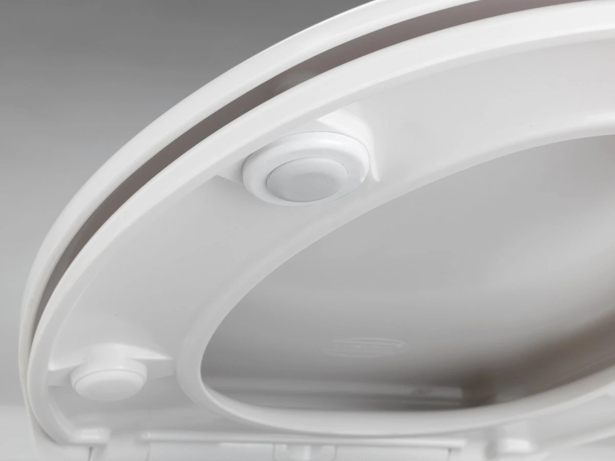 WENKO WC Bril Gubbio - Antibacterieel Wit Duroplast - Easy-Close Sluiting - Fix-Clip Bevestiging In RVS - Belastbaar Tot 350 Kg - Toiletbril - Toiletzitting - Afbeelding 5