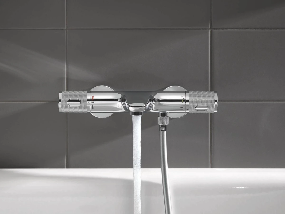 GROHE Grohtherm 1000 Performance Thermostatische Badkraan - 15cm - Met Koppelingen - Chroom - 34779000 - Afbeelding 12