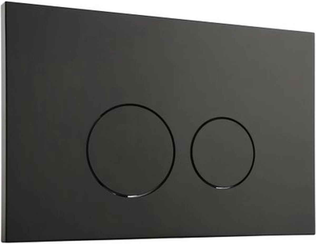 QeramiQ Push Bedieningspaneel Toilet - Frontbediening - Mat Zwart - Voor Geberit UP320/UP720 - Afbeelding 4