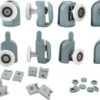 Reserve Wieltjes Voor Douchedeur – Douche Deur Rollers – Wielen Douchedeur – Loopwielen – Katrollen – Set Van 4 Onder En 4 Boven