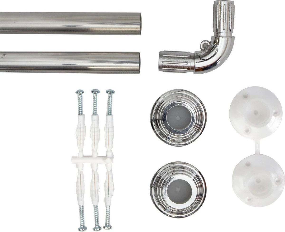 Saninorm Douchegordijnstang - 90x90 Cm - Aluminium - Afbeelding 2