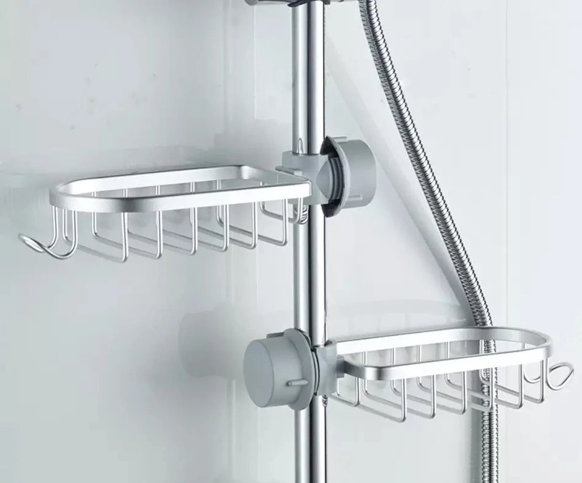 MLN Basics® Doucherek | Chroom | Zonder Boren Of Zuignap - Afbeelding 2