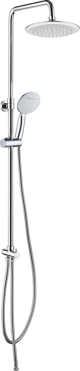 Tiger Luvia Doucheset - Regendouche Ø 20 Cm - Handdouche Ø 12 Cm - 2 Standen - Chroom