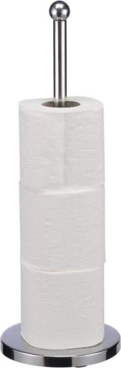 Merkloos 1x RVS Wc/toiletrol Houders 42 Cm - Badkamer/toilet Benodigdheden - Toiletpapier/wcpapier Houders