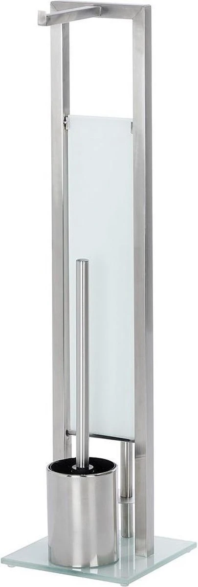 WENKO Toiletbutler Rivalta RVS Mat - Toiletborstel Met Houder, Toiletrolhouder En Reserverolhouder - Afbeelding 13