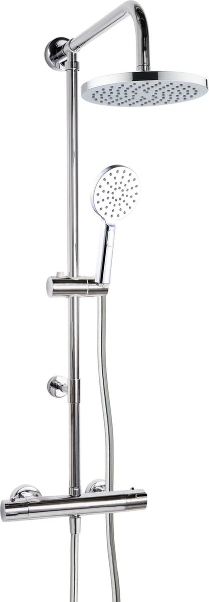 4bathroomz® Regendouche Chroom Met Thermostaatkraan - 20cm Douchekop