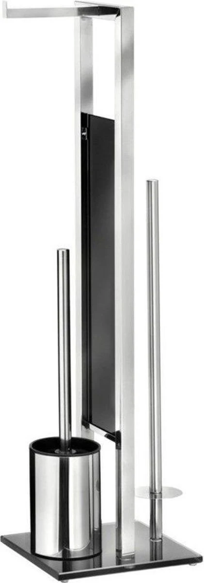 WENKO Toiletbutler Rivalta RVS Glanzend - Toiletborstel Met Houder, Toiletrolhouder En Reserverolhouder - Afbeelding 8