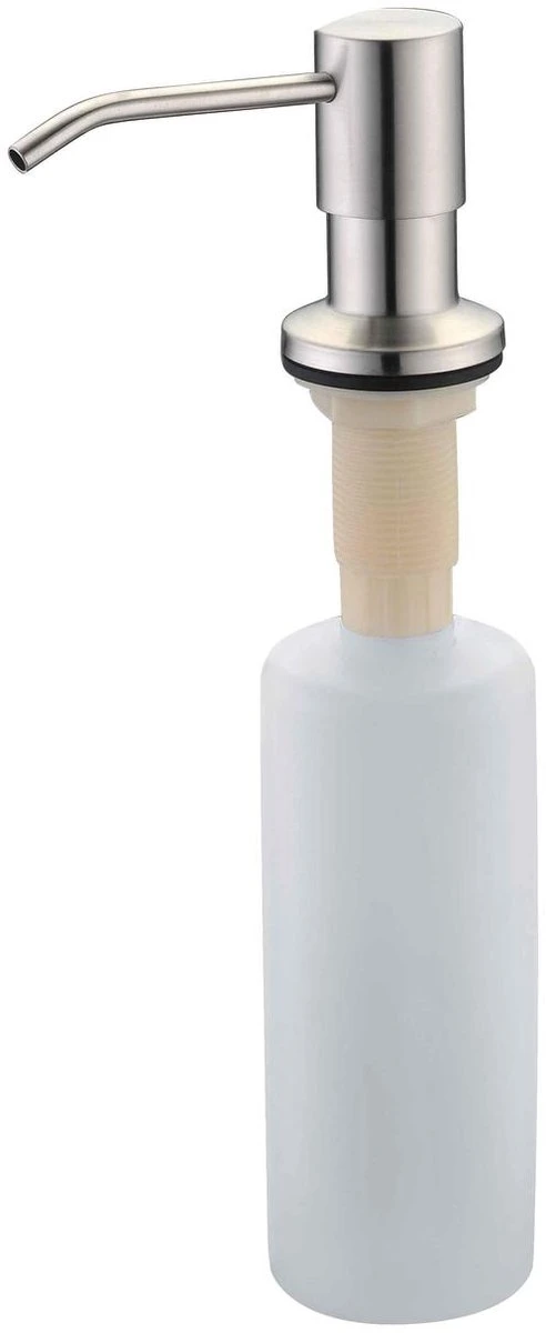 Mizzo Zeepdispenser 300ML - Zeeppompje - Inbouw Keukenblad - Gebogen Mond - RVS - Afbeelding 3