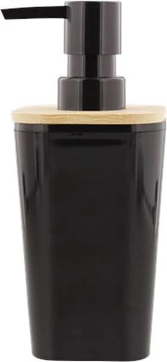 Bamboe Zeepdispenser - Bamboe Zeeppompje - Zeepdispenser - Zeeppompje - Zeepdispenser Zwart - Zeepdispensers - Zeeppomp - Formaat 18 X 7.5 X 7.5 Cm