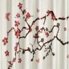 Sealskin Blossom Douchegordijn 180x200 Cm - Polyester - Rood