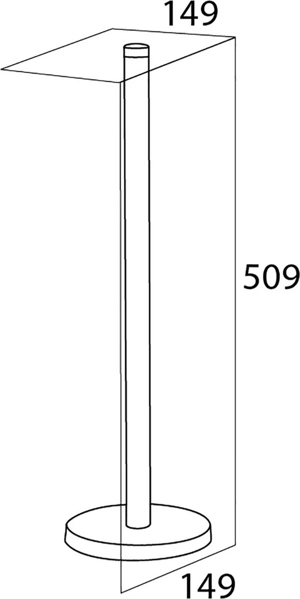 Tiger - Reserverolhouder - Vrijstaand - Zwart - Afbeelding 3