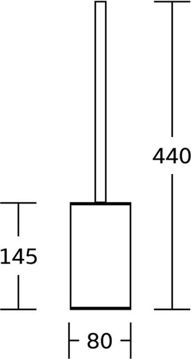 VDN Stainless Toiletborstel Met Houder - Toiletborstelhouder - Zwart - Wc Borstel Met Houder - Vierkant - RVS - Vrijstaand - Afbeelding 4