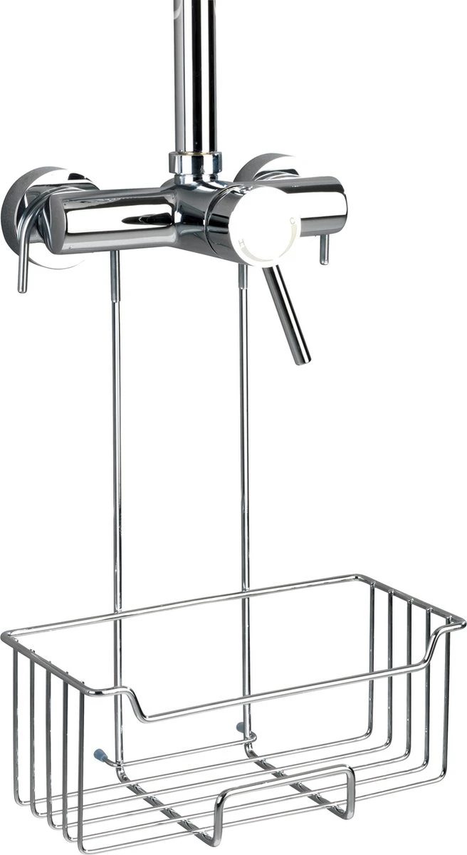 WENKO Doucherek Milo 25x36cm RVS Glanzend - Doucherek Zonder Boren - Doucherek Hangend - Afbeelding 6