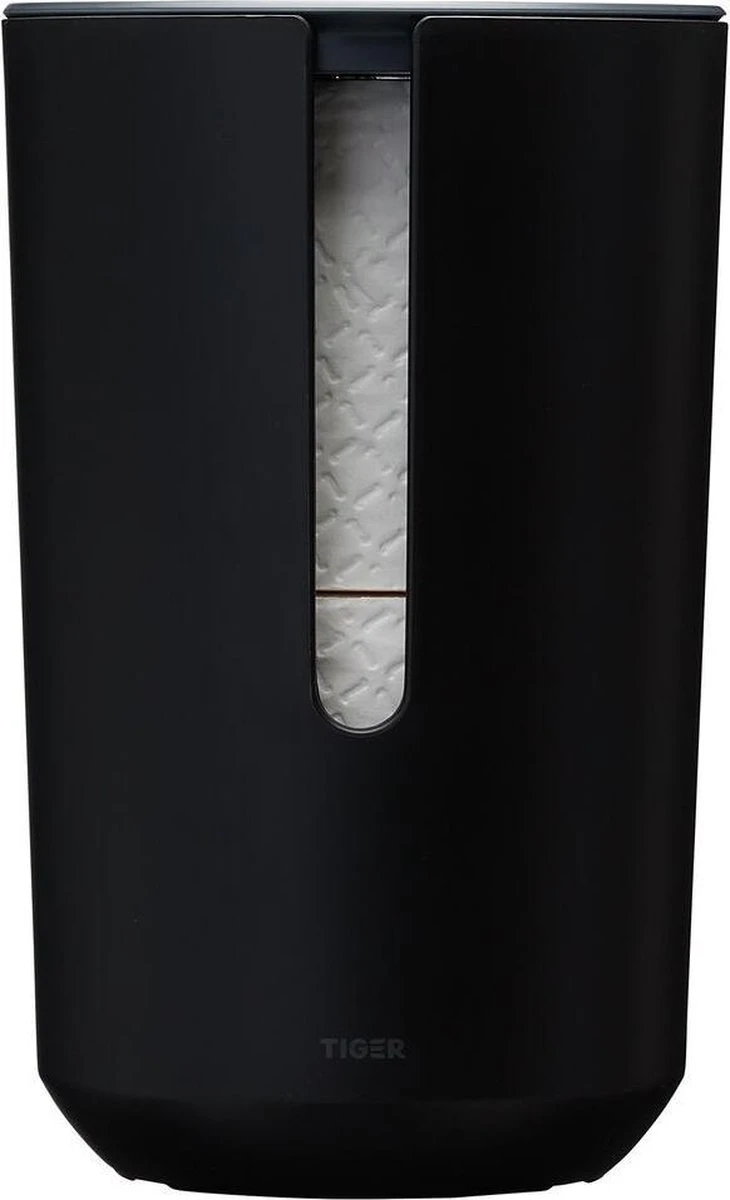 Tiger Tess - Reserverolhouder Met Deksel - Vrijstaand - Zwart / Antraciet