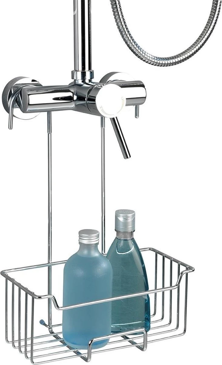 WENKO Doucherek Milo 25x36cm RVS Glanzend - Doucherek Zonder Boren - Doucherek Hangend - Afbeelding 7