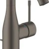 GROHE Essence New Wastafelkraan – Medium - Met Trekwaste - Hard Graphite Geborsteld (mat Antraciet) - 23462AL1