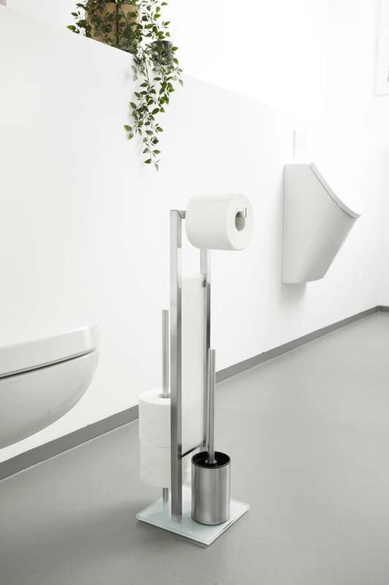 WENKO Toiletbutler Rivalta RVS Mat - Toiletborstel Met Houder, Toiletrolhouder En Reserverolhouder - Afbeelding 14