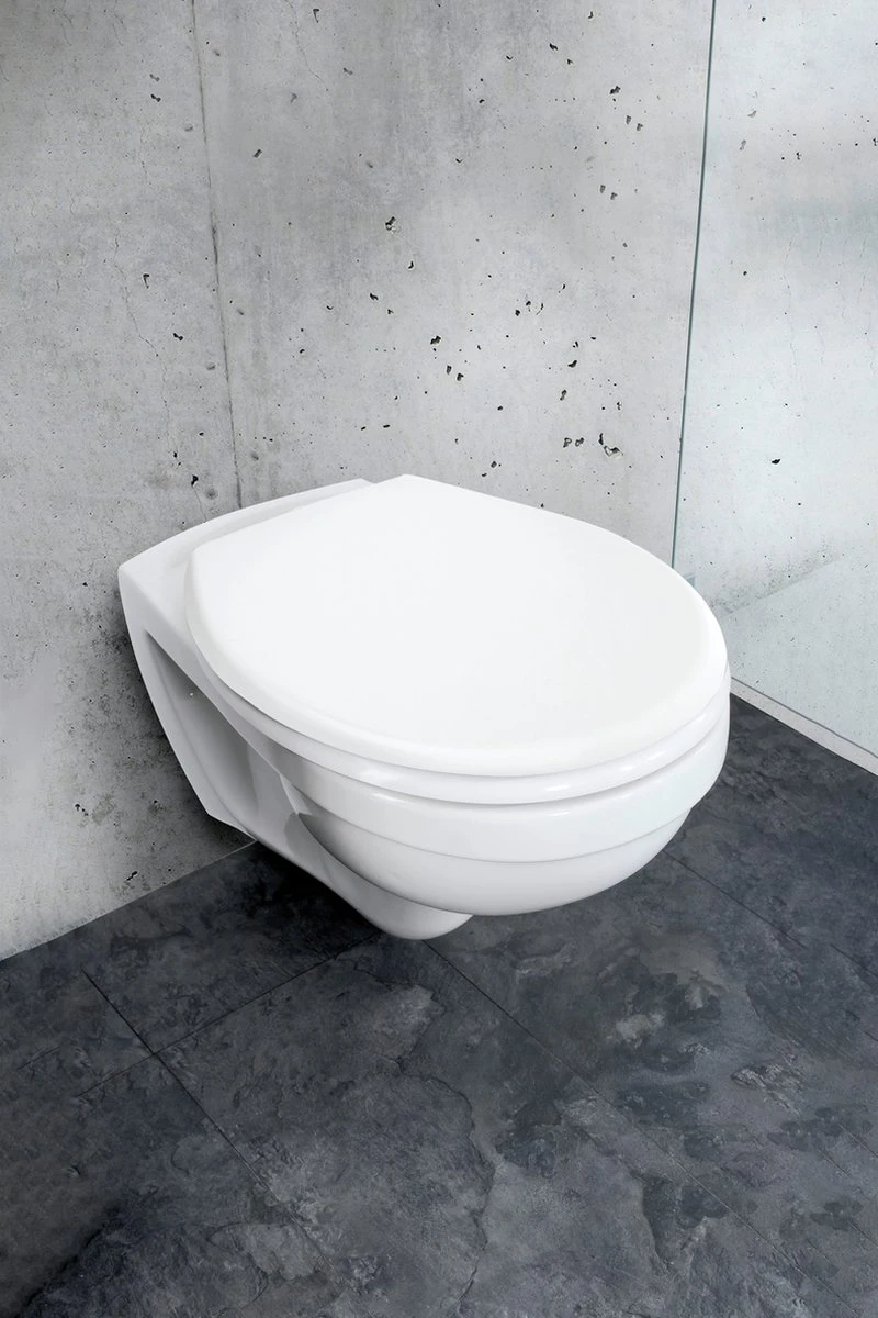 WENKO WC Bril Gubbio - Antibacterieel Wit Duroplast - Easy-Close Sluiting - Fix-Clip Bevestiging In RVS - Belastbaar Tot 350 Kg - Toiletbril - Toiletzitting - Afbeelding 10
