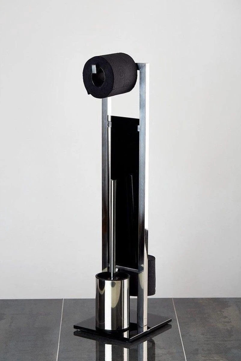 WENKO Toiletbutler Rivalta RVS Glanzend - Toiletborstel Met Houder, Toiletrolhouder En Reserverolhouder - Afbeelding 5