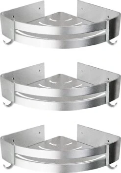 Sens Design Doucherekjes Set Van 3 - Doucherek Zonder Boren - Zilver