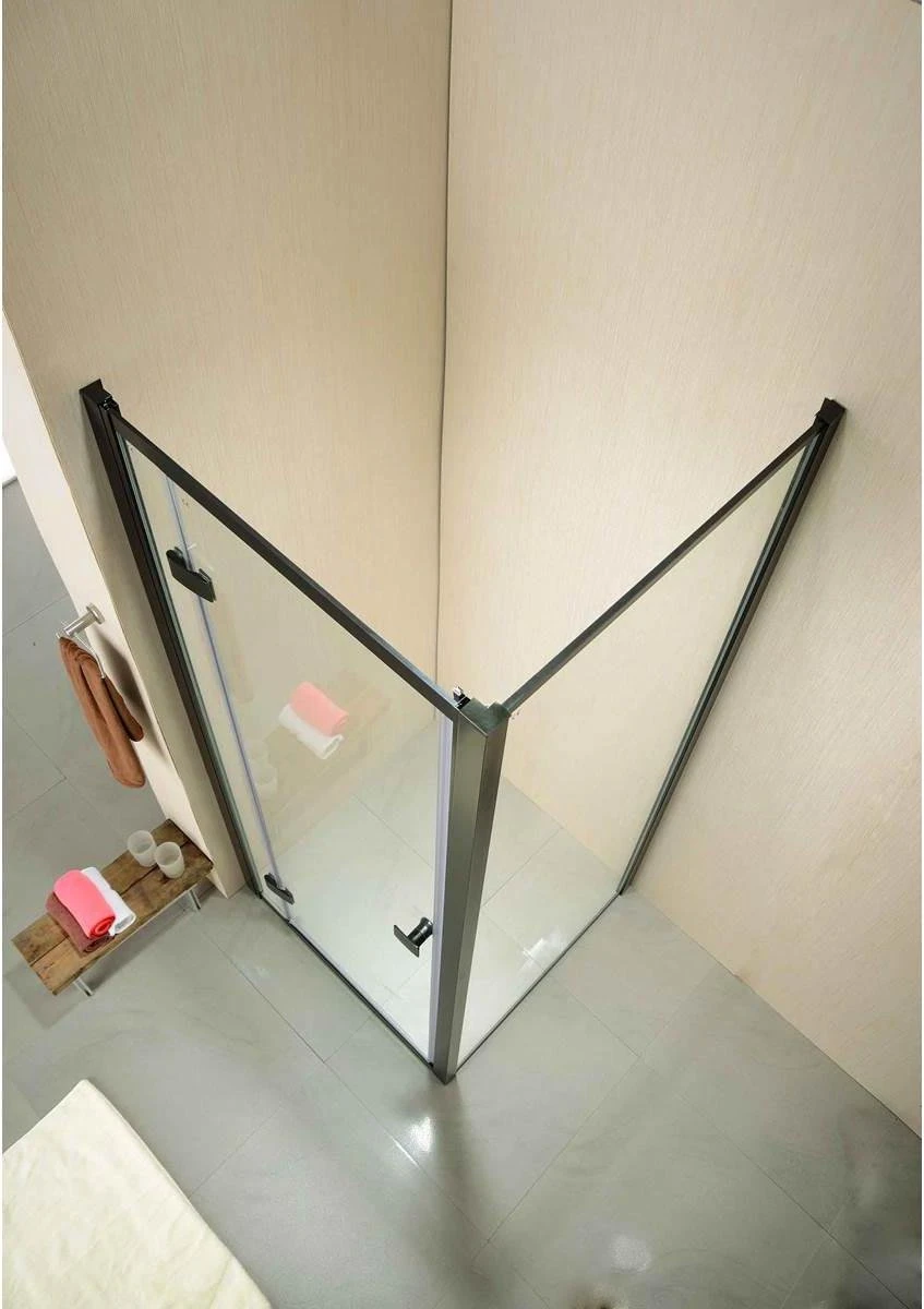 Vips Douchecabine 90 X 90 Met Zwart Aluminium Profiel - CE Gekeurd Veiligheidsglas Met NANO Coating - Vierkant - Afbeelding 6