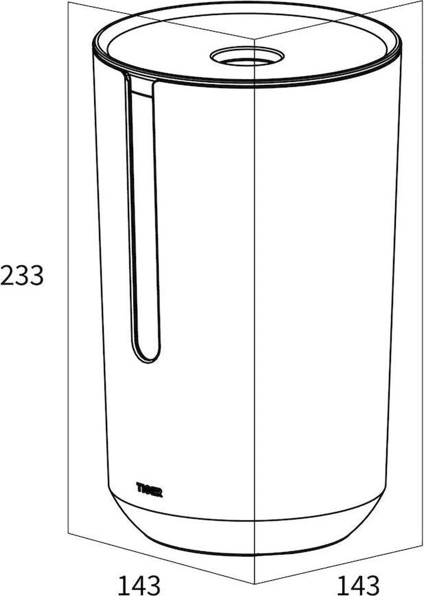 Tiger Tess - Reserverolhouder Met Deksel - Vrijstaand - Zwart / Antraciet - Afbeelding 8