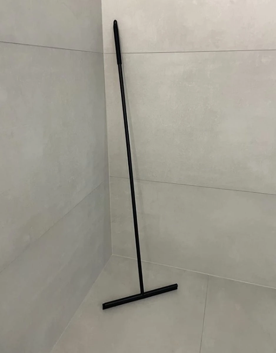 Vloerwisser - RVS - Vloertrekker Met Steel - Badkamer - Douchewisser Zwart - Douchetrekker - Afbeelding 9