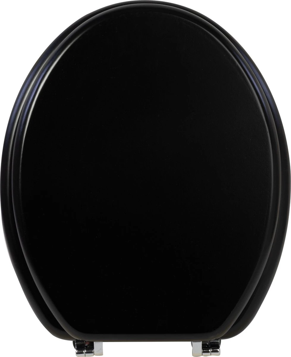 Plieger Classic Toiletbril – Wc Bril Zwart Gelakt MDF – Wc Brillen Met Deksel – Met Bevestigingsset - Afbeelding 3