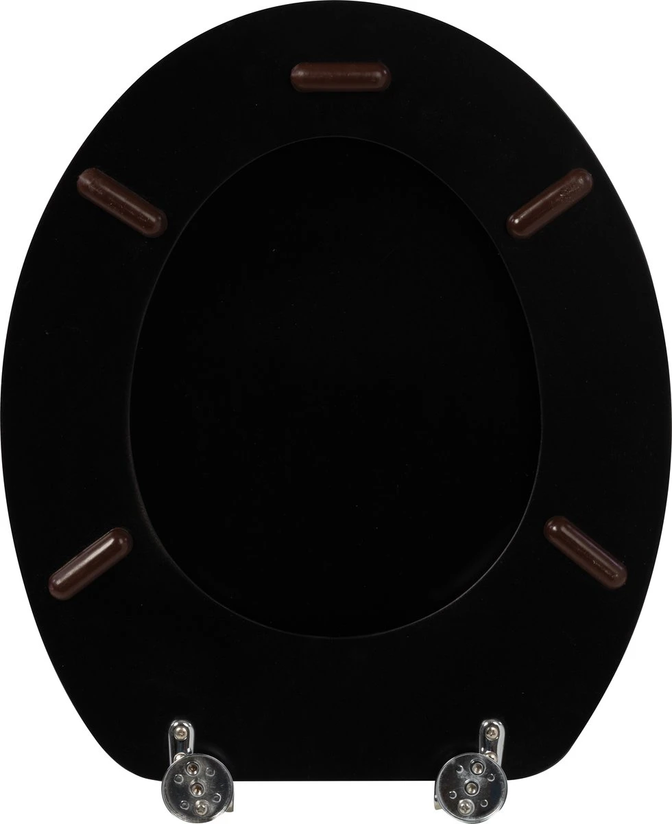 Plieger Classic Toiletbril – Wc Bril Zwart Gelakt MDF – Wc Brillen Met Deksel – Met Bevestigingsset - Afbeelding 7