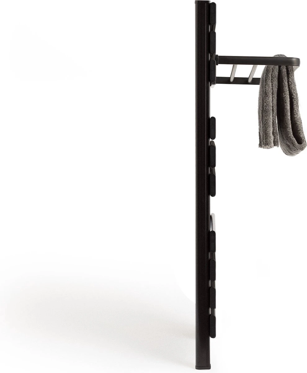 CREATE WARM TOWEL 500W - Elektrisch Handdoekenrek Voor Aan De Muur Met Plank - Zwart - Afbeelding 5